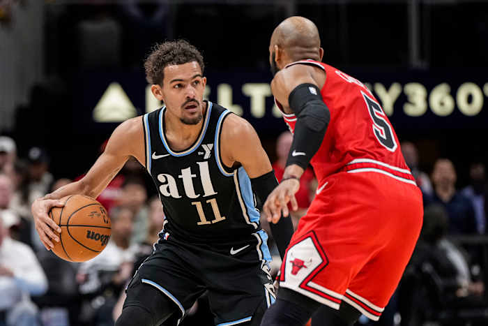 Hawks guard Trae Young vs the Bulls